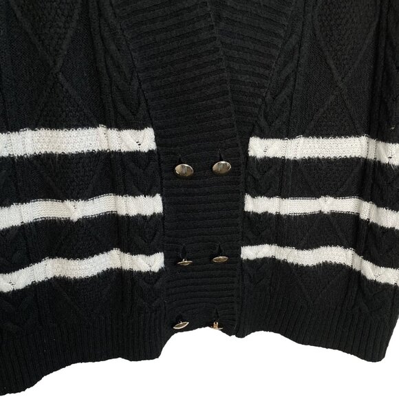 Maeve by Anthropologie Black Striped Knit Sweater Vest, M - Picture 6 of 9